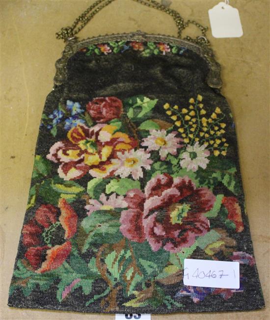Victorian beadwork bag